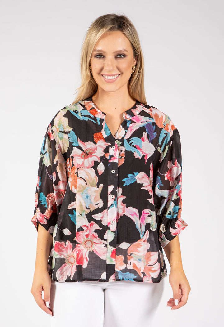 Floral Print Relaxed Fit Blouse