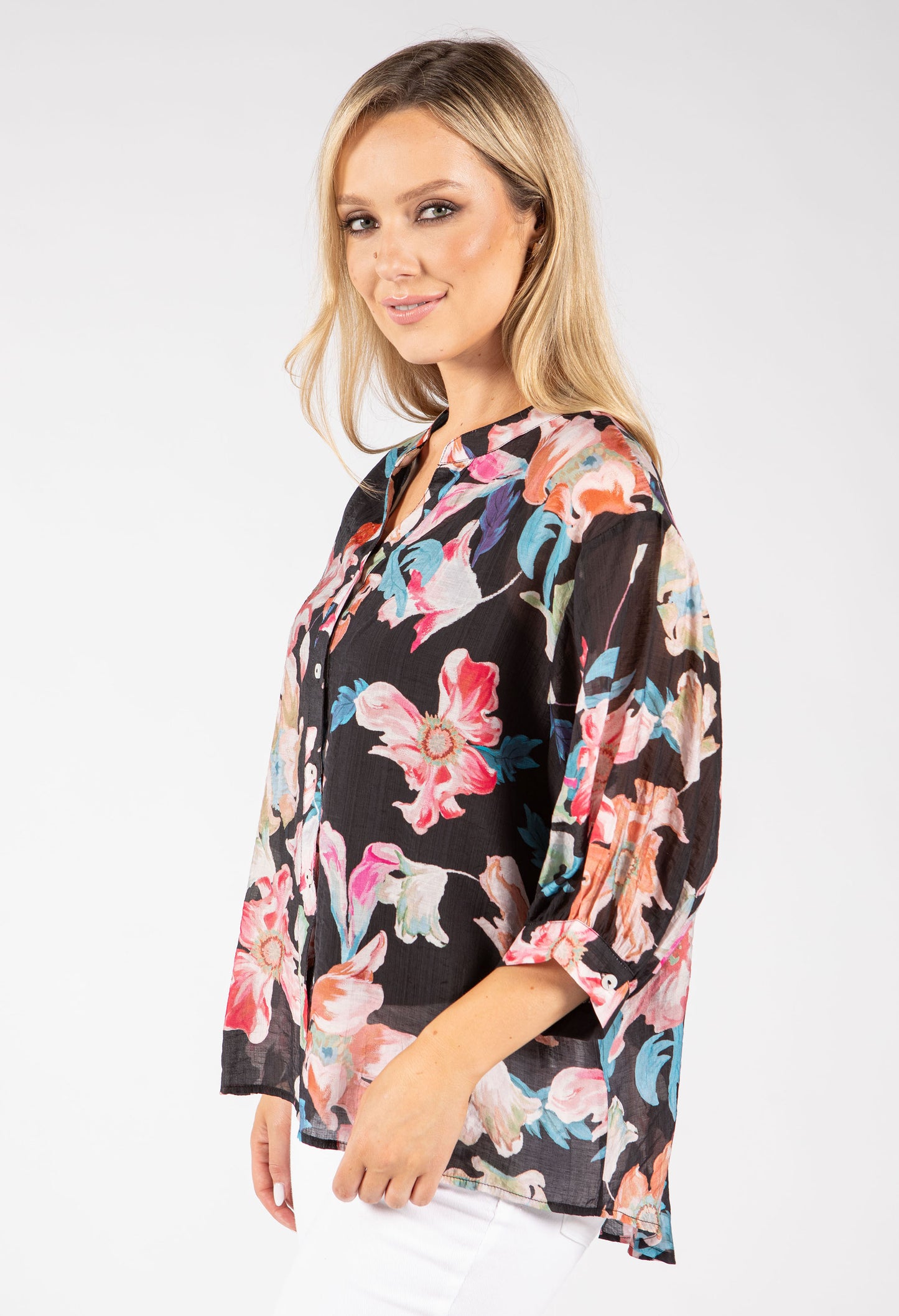Floral Print Relaxed Fit Blouse