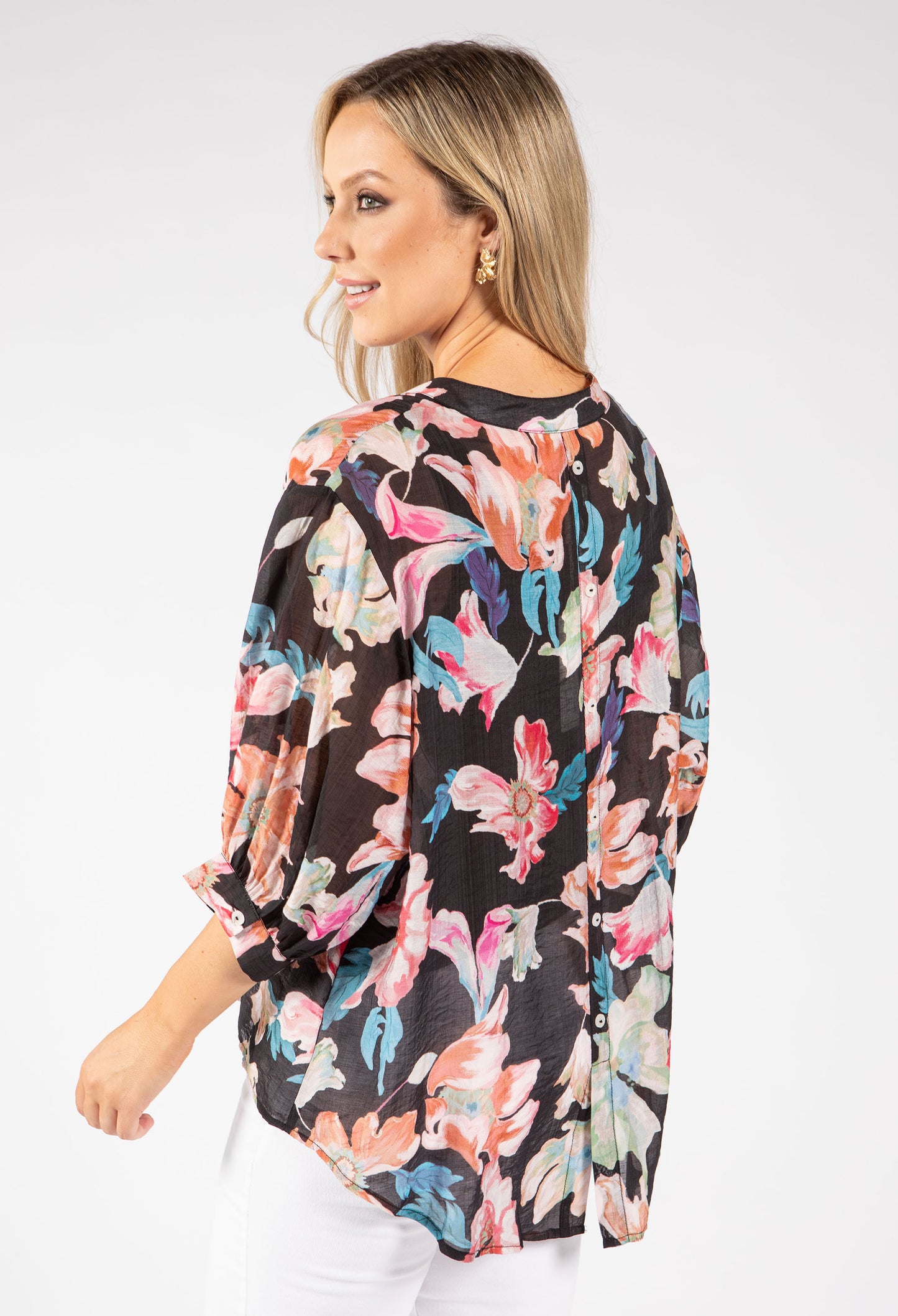 Floral Print Relaxed Fit Blouse