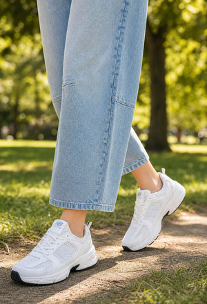 white sports trainer
