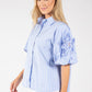 Striped Balloon Sleeve Blouse