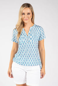 Coste Geometric Print Top