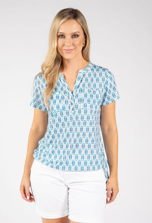 Coste Geometric Print Top