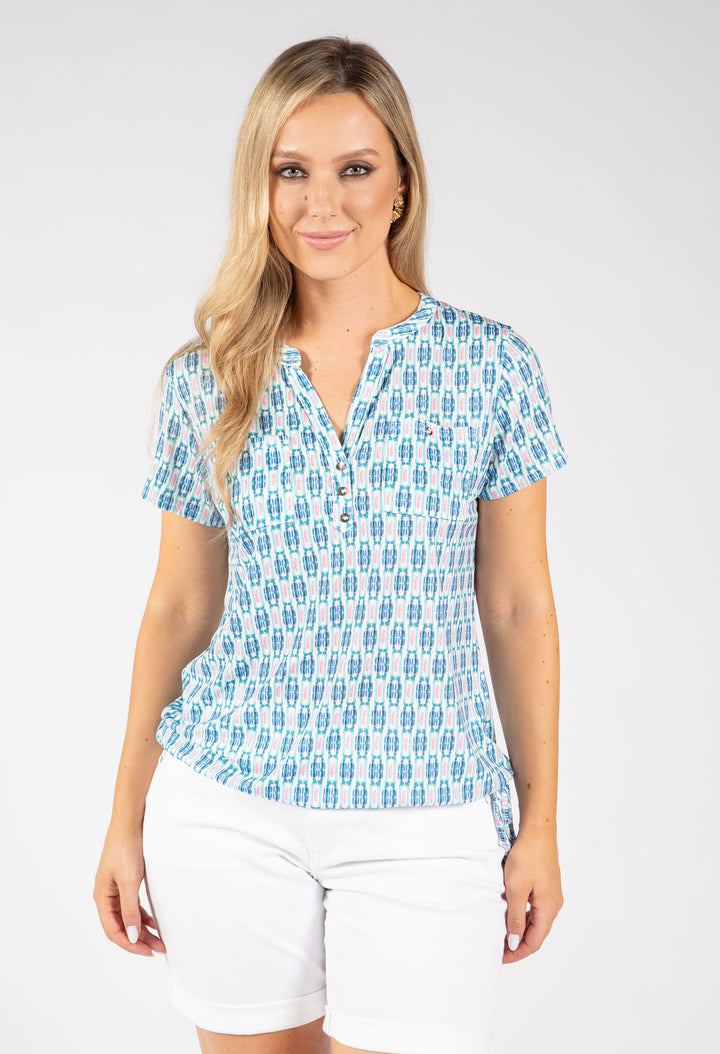 Coste Geometric Print Top