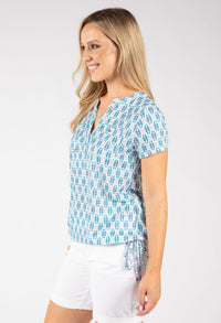 Coste Geometric Print Top
