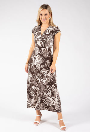 Sunny Faux Wrap Midi Dress