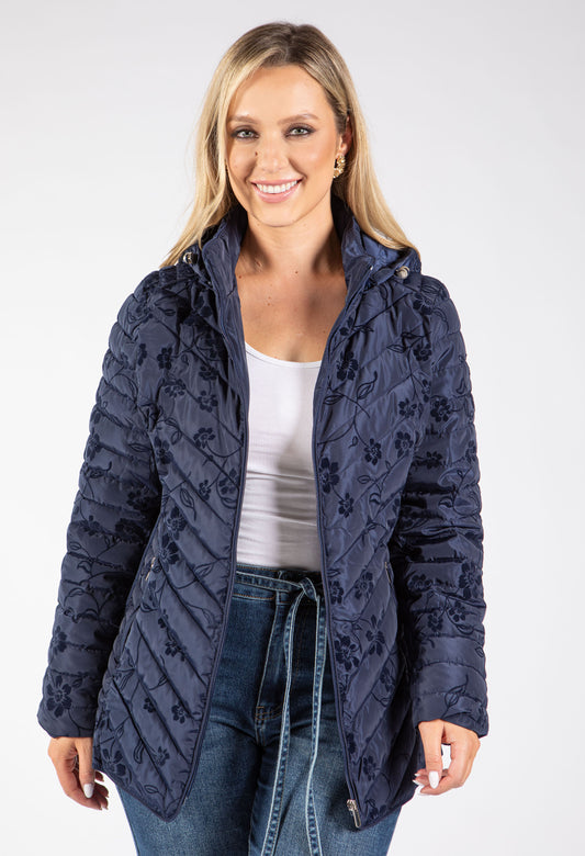 Floral Print Padded Jacket