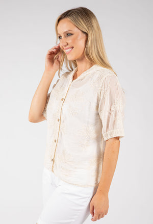 Floral Hooded Blouse