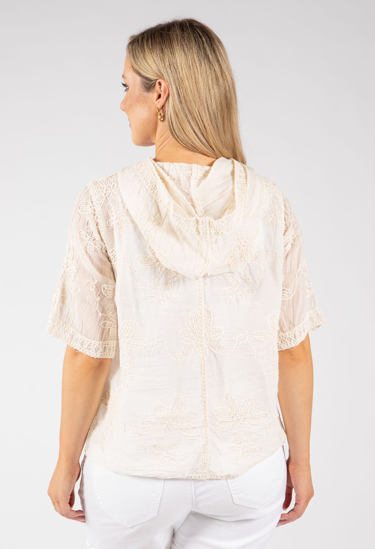 Floral Hooded Blouse