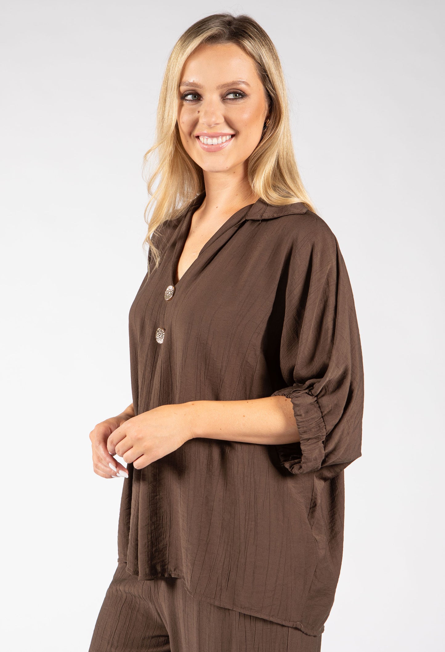 Gold Button Co-Ord Set