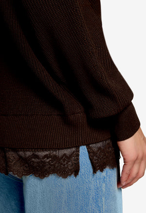 Lace Detail Knit Jumper
