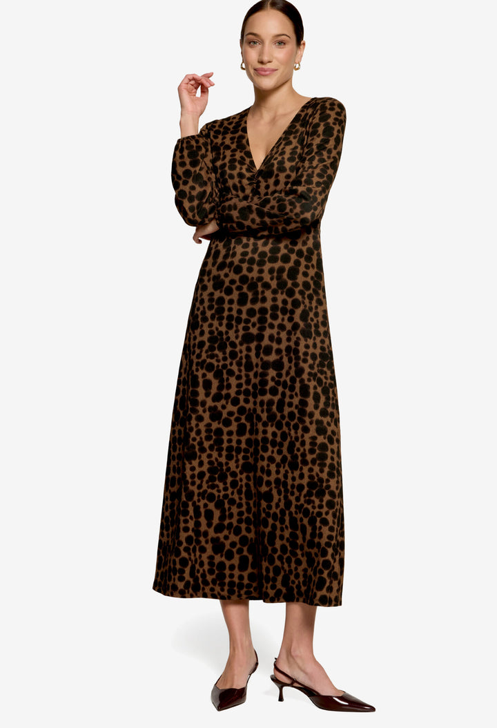 Abstract Print Maxi Dress