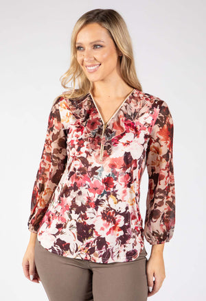 Champi Zip-Up Blouse