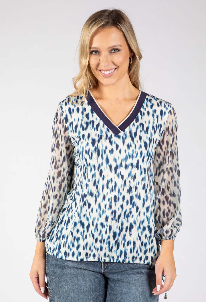 Beach Abstract Print Top