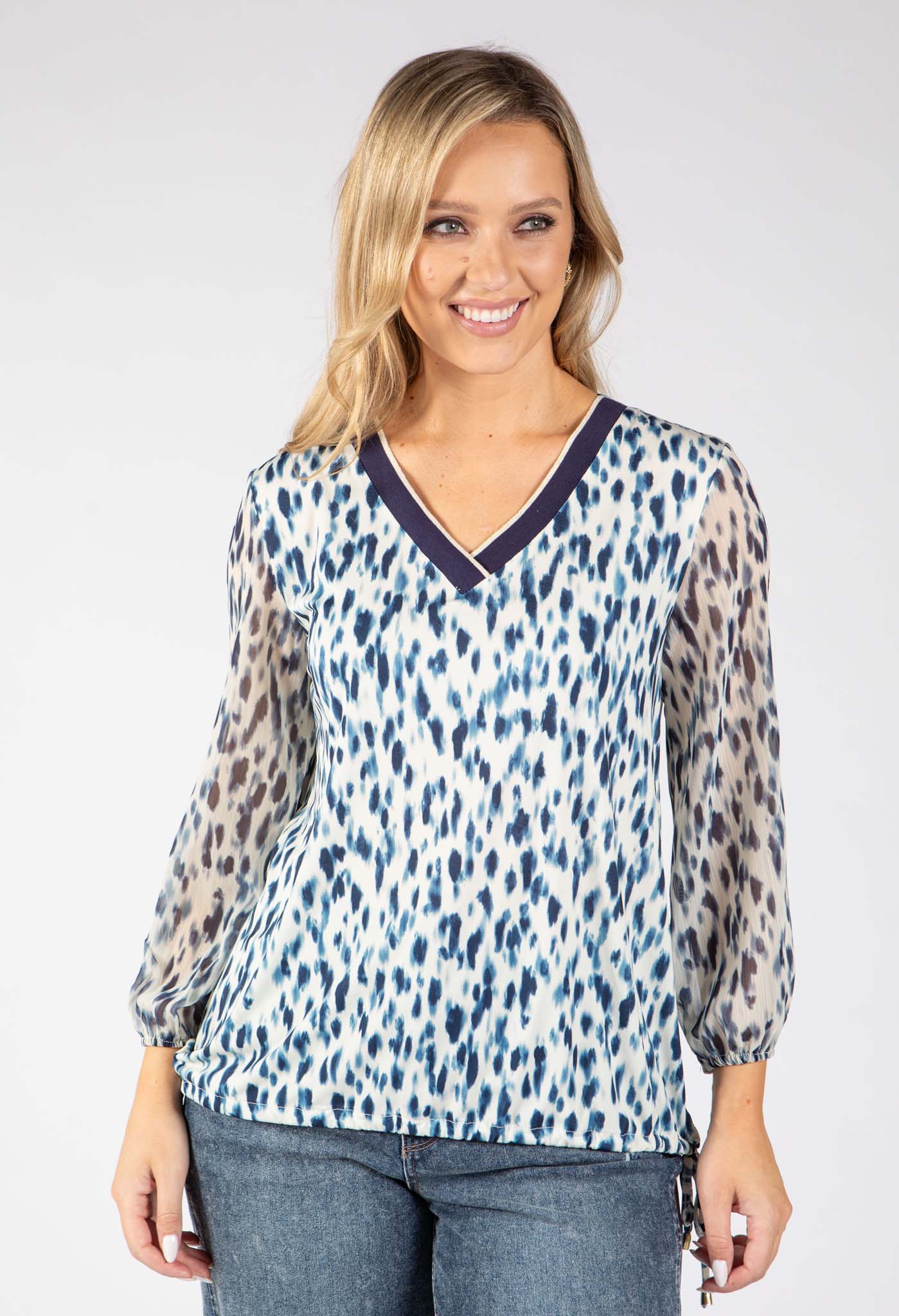 Beach Abstract Print Top