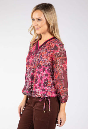 Beach Floral Print Top