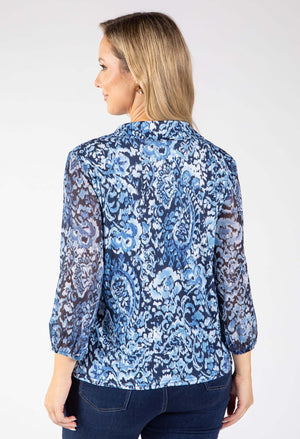 Solene Abstract Print Blouse