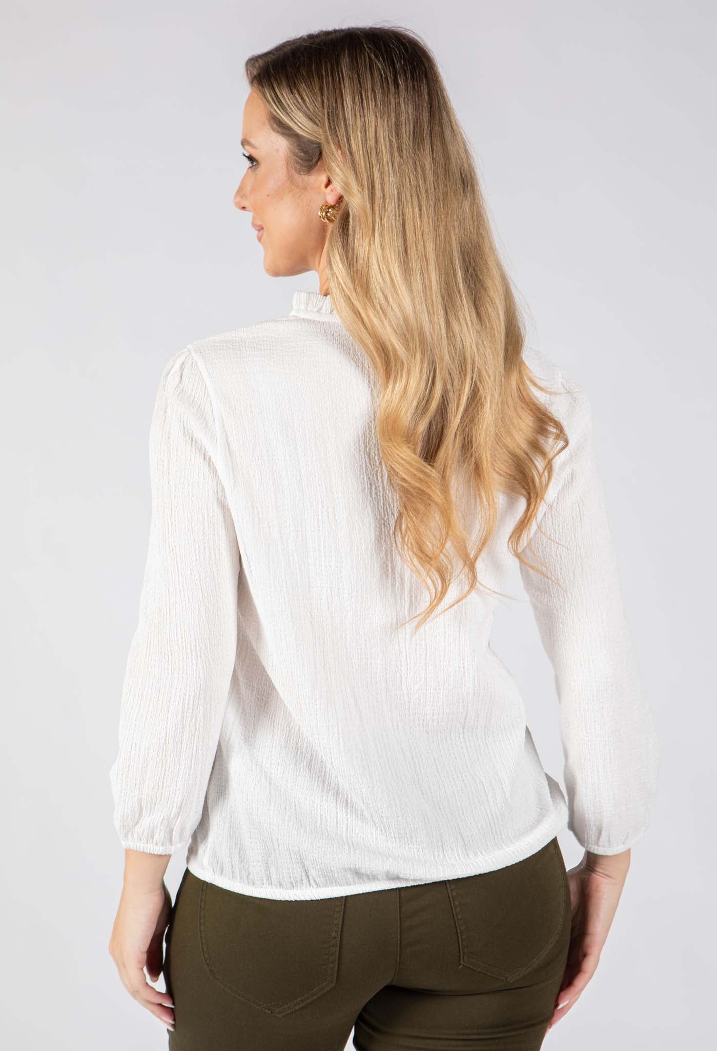 Pino Leaf Embroidered Blouse