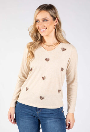 Amari Love Heart Knit Top