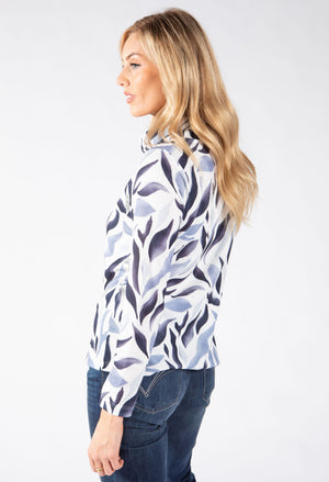 Funnel Neck Swirl Top