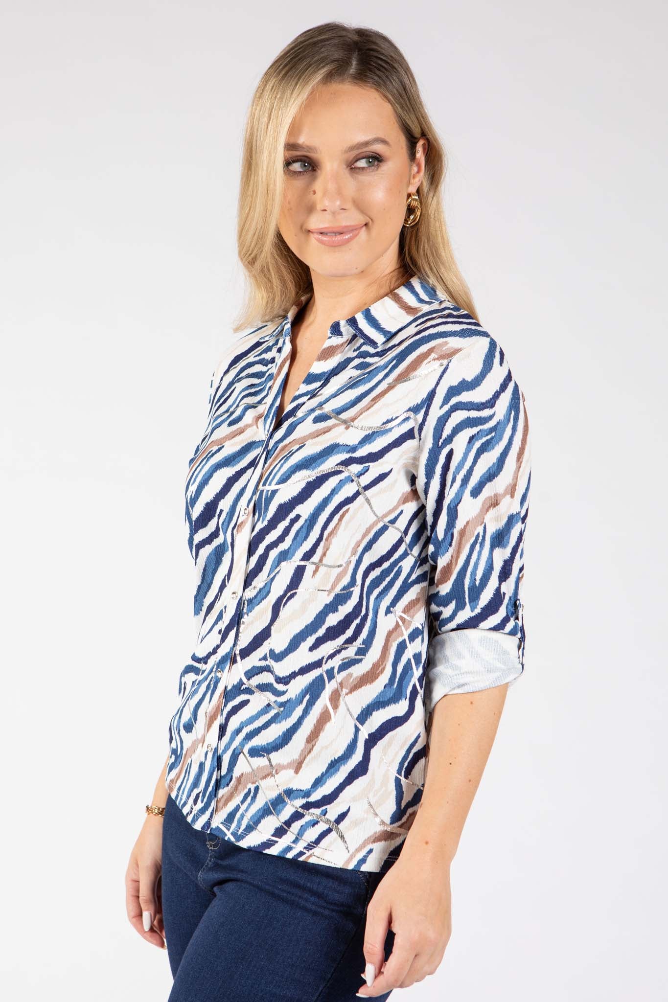 Kigali Zebra Print Blouse