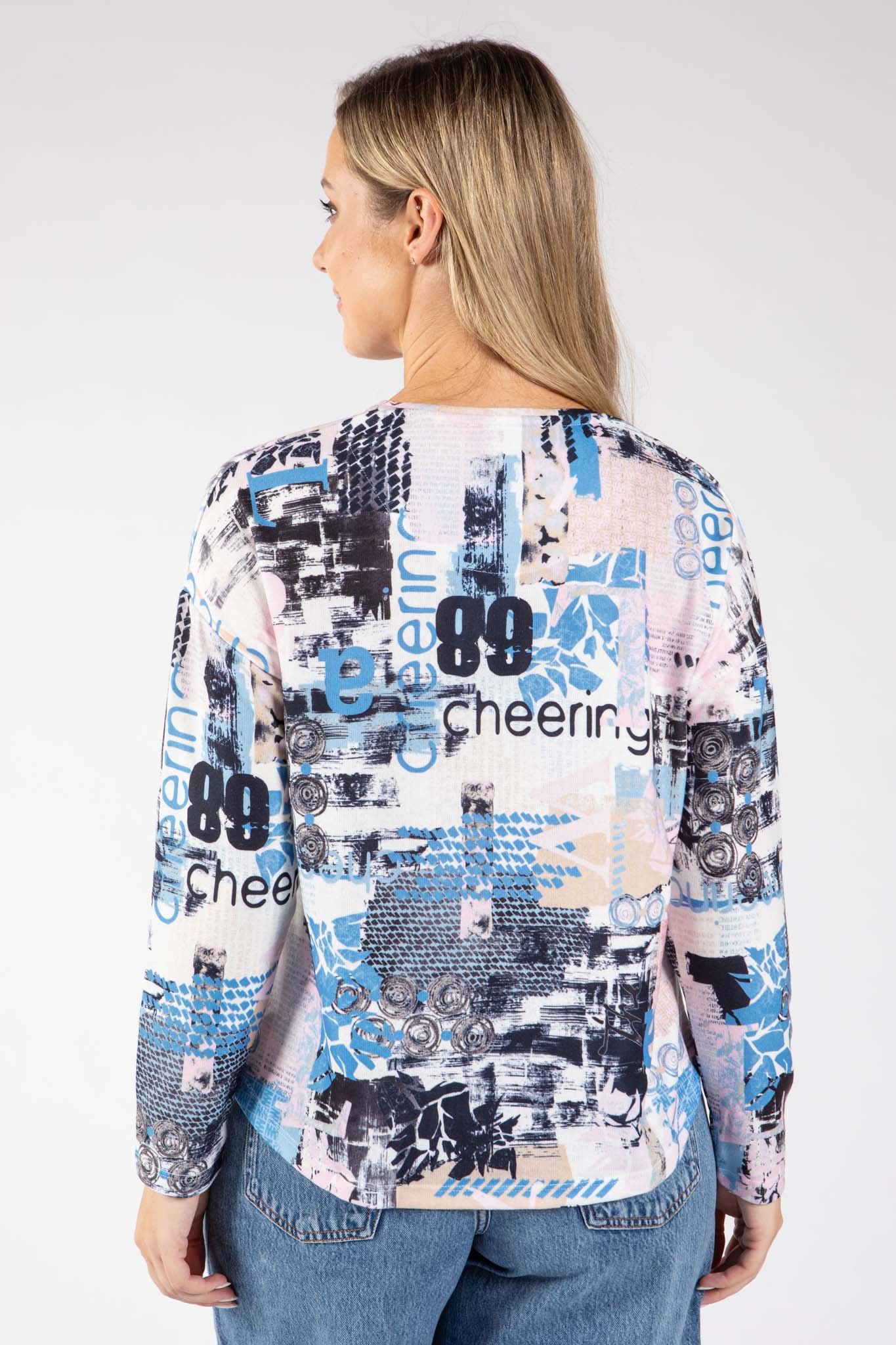 Neyra Abstract Print Top