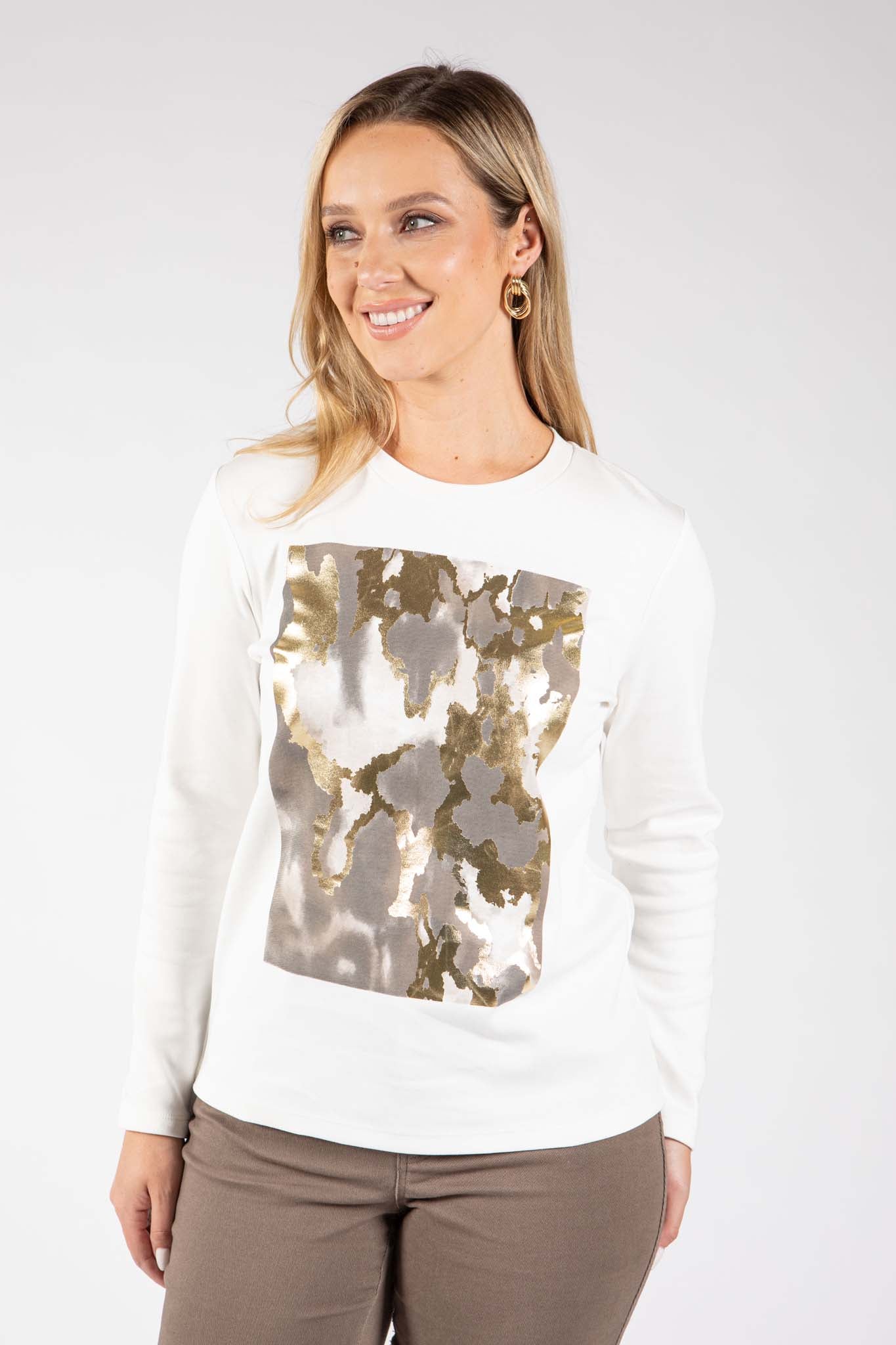 Tila Gold Foil Detail Top