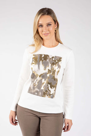 Tila Gold Foil Detail Top