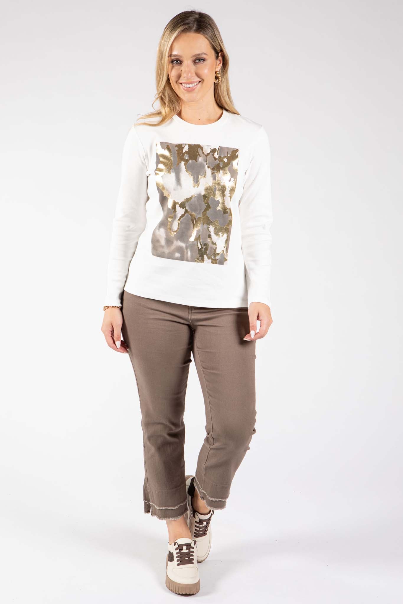 Tila Gold Foil Detail Top