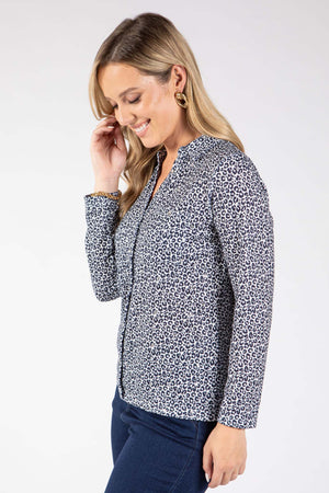 Zuri Mini Leopard Print Blouse