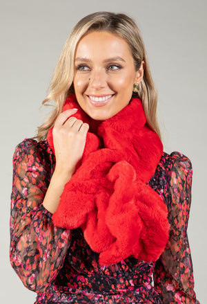Faux Fur Textured Scarf