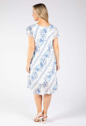 Floral Linen Look Dress