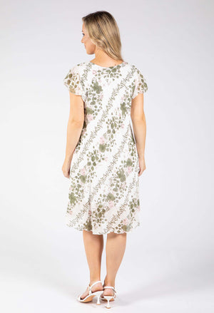 Floral Linen Look Dress
