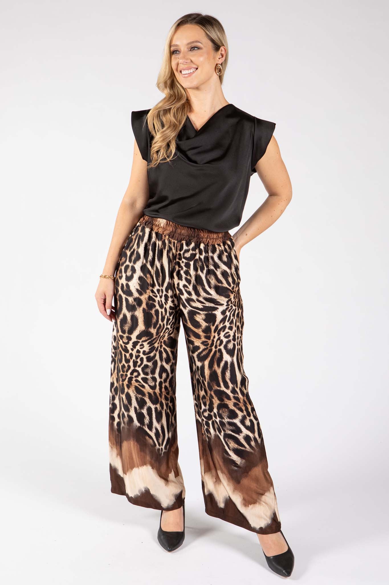 Cowl Neck Satin Blouse
