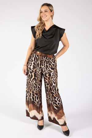 Cowl Neck Satin Blouse