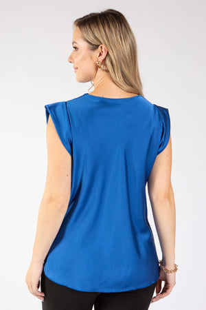 Cowl Neck Satin Blouse