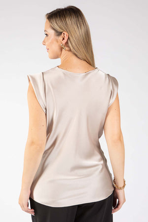 Cowl Neck Satin Blouse