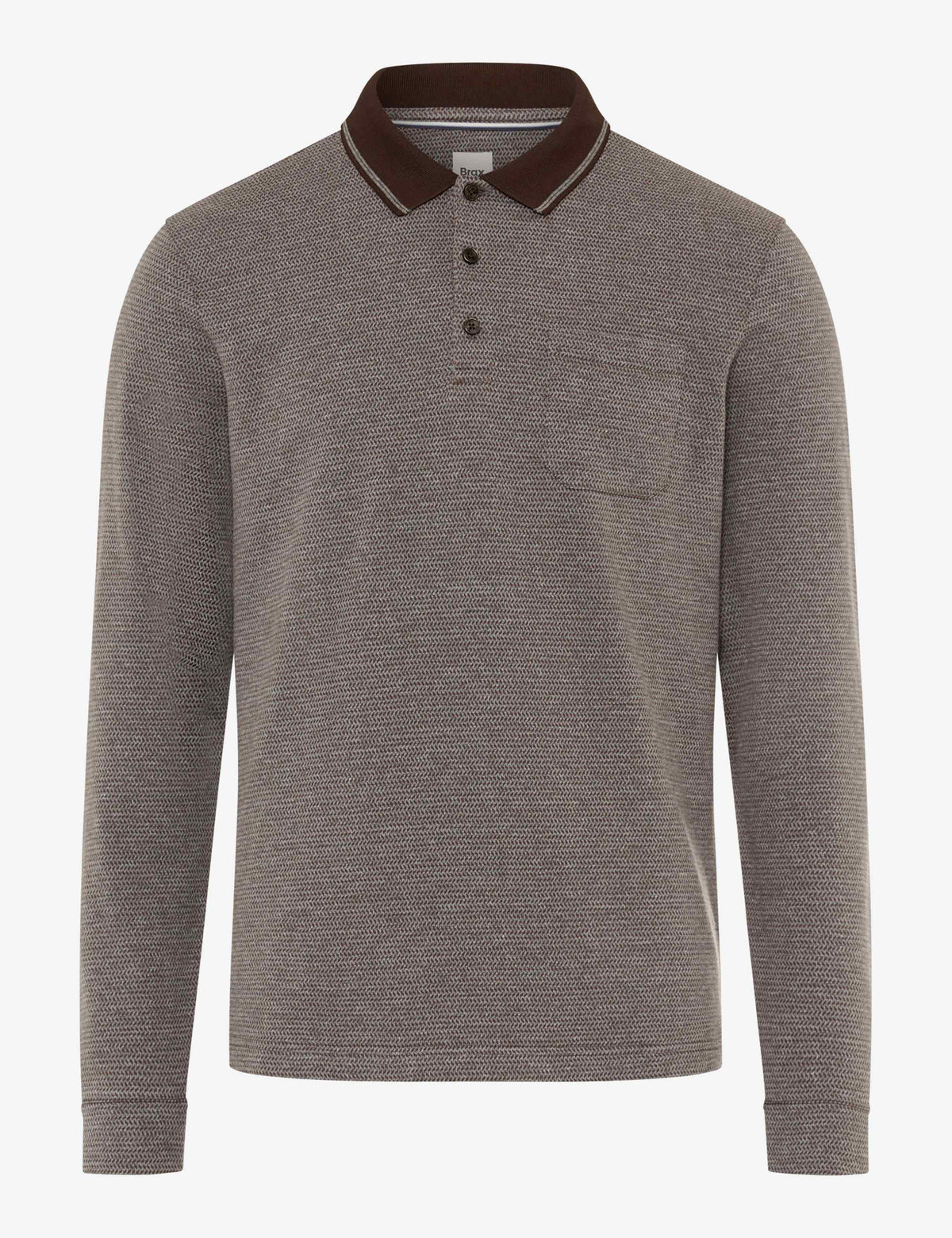Jacquard Pattern Polo Top