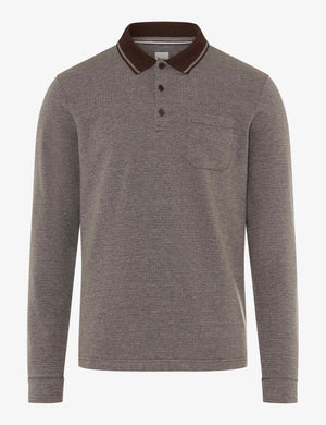 Jacquard Pattern Polo Top