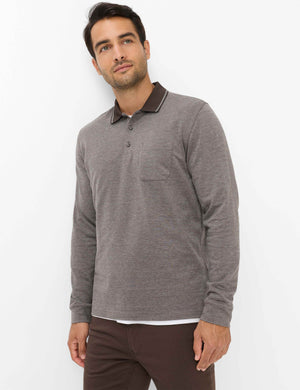 Jacquard Pattern Polo Top
