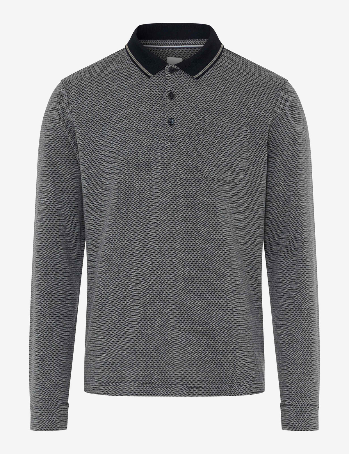 Jacquard Pattern Polo Top