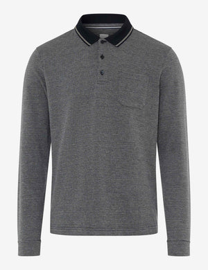 Jacquard Pattern Polo Top