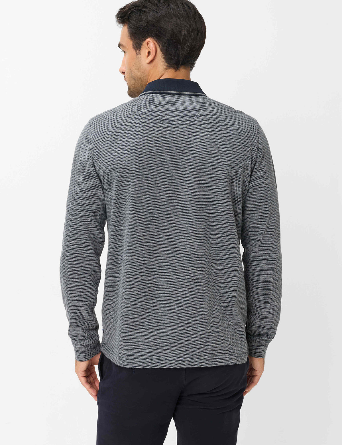 Jacquard Pattern Polo Top