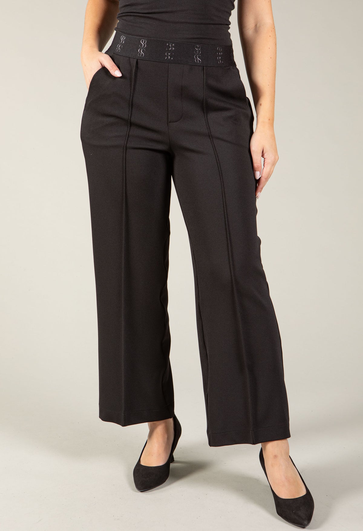 Sienna Wide Leg Trousers, view 2 – Pamela Scott
