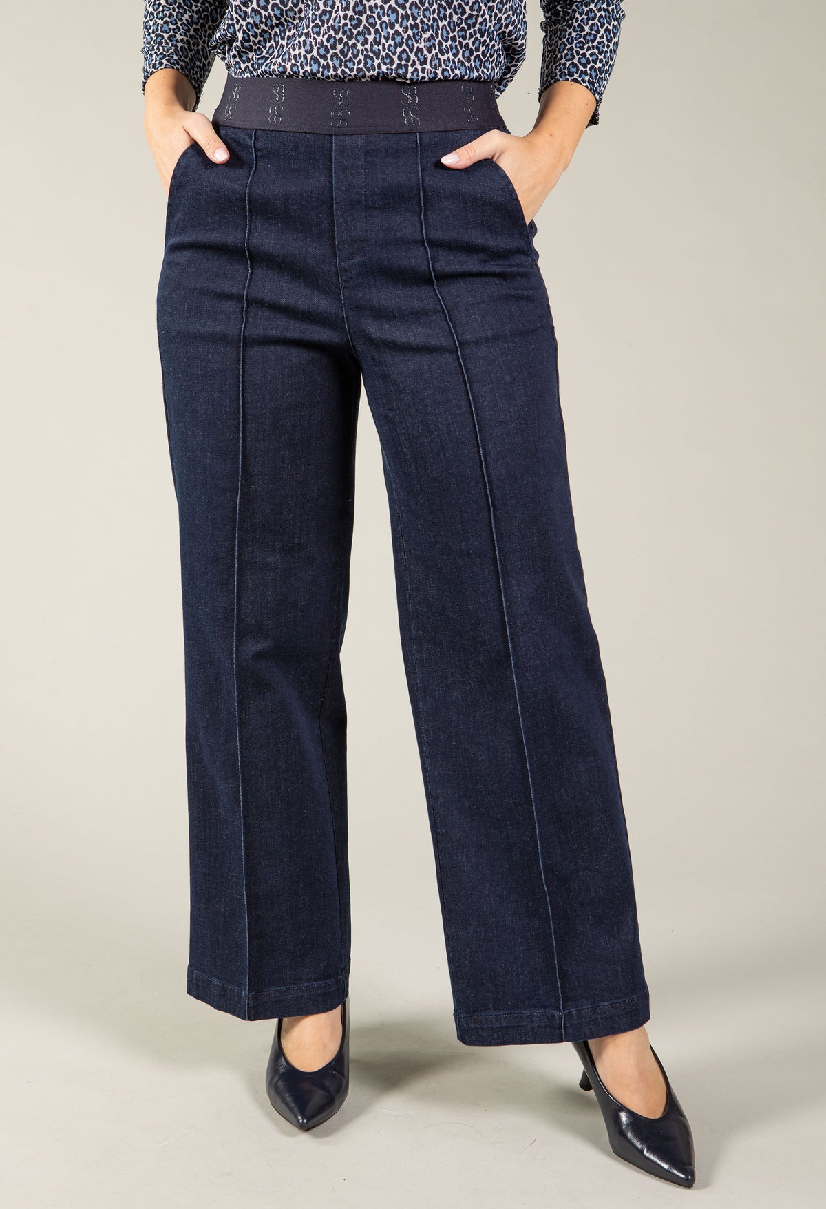 Sloane Wide Leg Denim Trousers