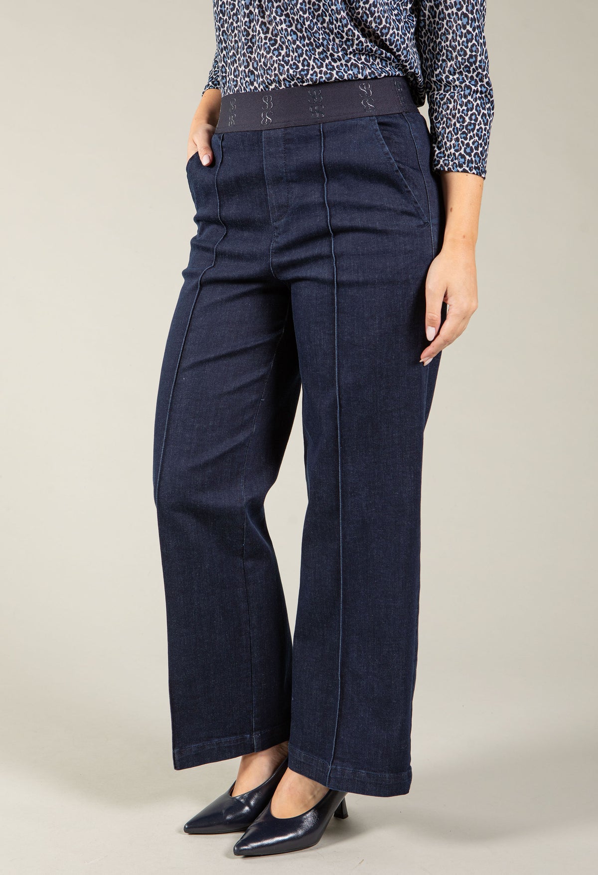Sloane Wide Leg Denim Trousers