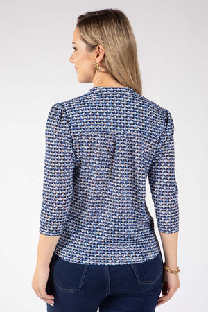 Tara Geometric Print Top