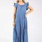 Plisse Pleated Pop Over Dress