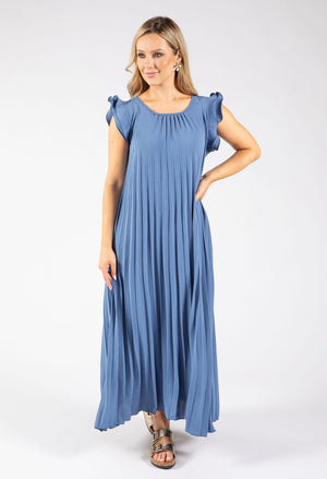 Plisse Pleated Pop Over Dress