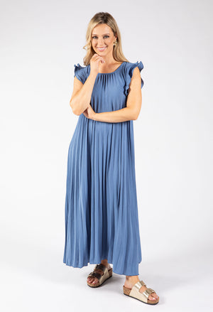Plisse Pleated Pop Over Dress